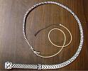 4ft Black and White 24 plait Custom Bullwhip B